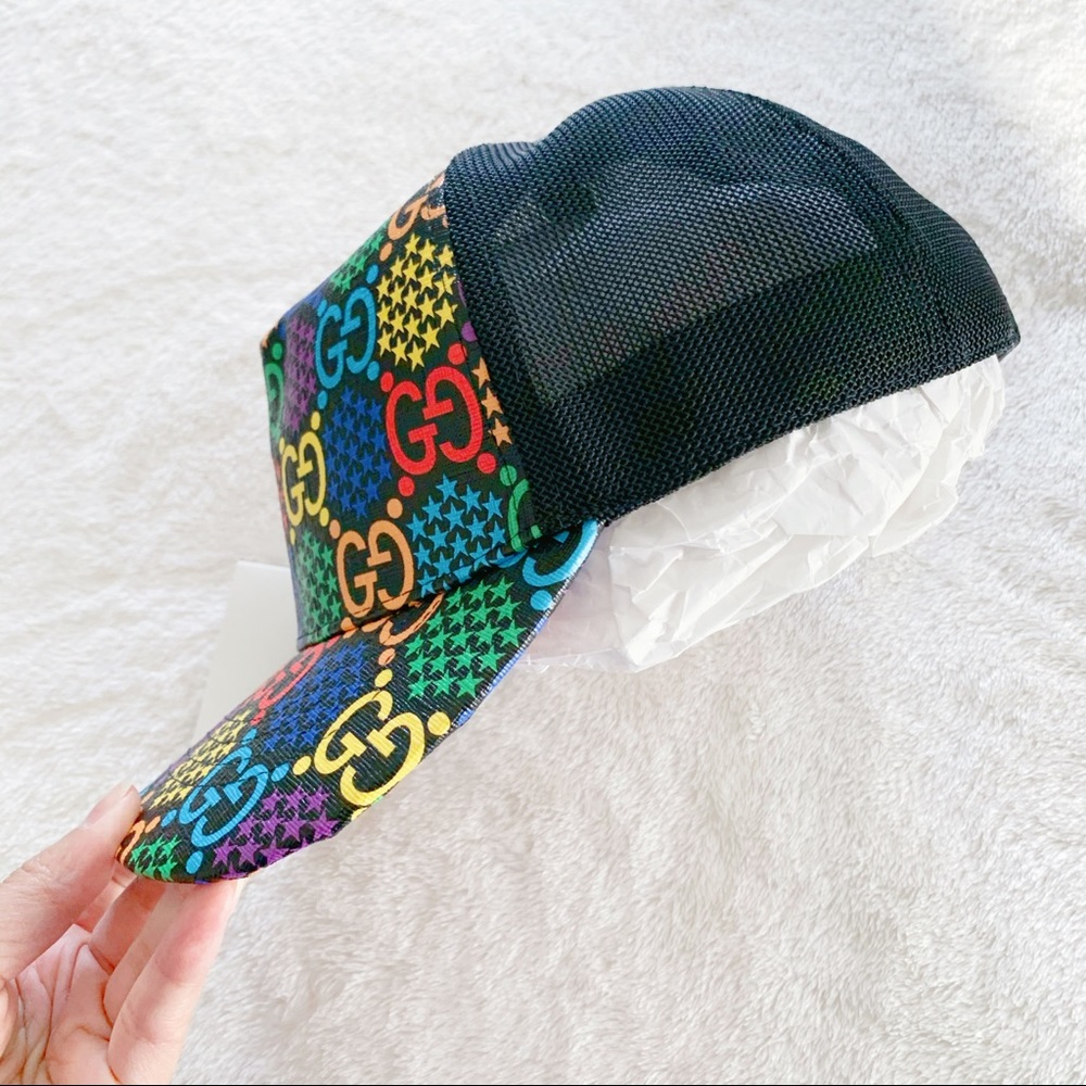 NWT Authentic Gucci Psychedelic Baseball Hat 🧢 Pride M - Picture 5 of 13